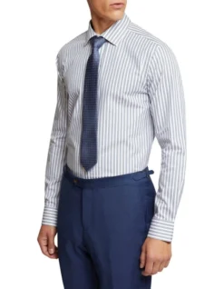 Oxford Beckton Striped Shirt In Blue/White 8 Oxford Beckton Striped Shirt In Blue/White -Myer Clothing Shop 963312310 3 720x928