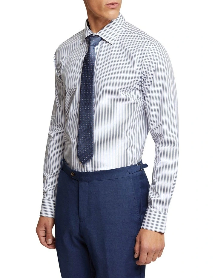 Oxford Beckton Striped Shirt In Blue/White 3 Oxford Beckton Striped Shirt In Blue/White - Image 3