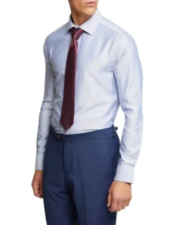 Oxford Islington Regular Fit Shirt In Blue -Myer Clothing Shop 963312760 3 720x928