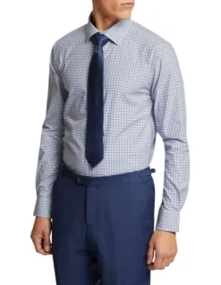 Oxford Beckton Checked Shirt In Navy -Myer Clothing Shop 963313210 3 720x928