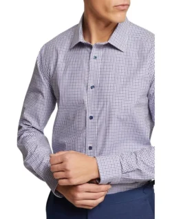 Oxford Beckton Checked Shirt In Purple 9 Oxford Beckton Checked Shirt In Purple -Myer Clothing Shop 963313390 4 720x928