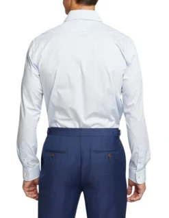 Oxford Beckton Striped Shirt In Sky -Myer Clothing Shop 963313750 3 720x928