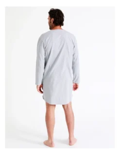 Long Sleeve Knit Niteshirt In Grey Marle -Myer Clothing Shop 963389890 4 720x928