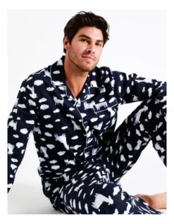 Mens Pyjama Set In Midnight Animal Clouds Print -Myer Clothing Shop 963390790 6 720x928