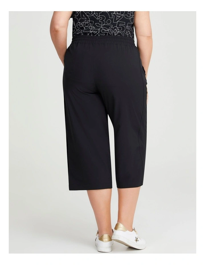 Active Microfibre Crop Pant In Black 2 Active Microfibre Crop Pant In Black - Image 2