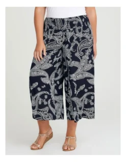 Natural Bandana Crop Pant Print