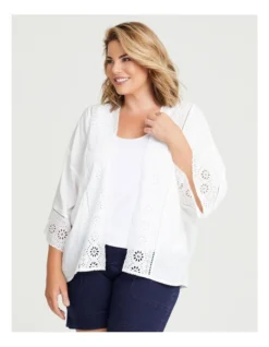 Natural Broderie Trim Cover Up Off White -Myer Clothing Shop 963524710 3 720x928