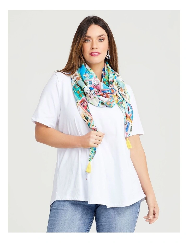 Postcards Scarf In Multi 2 Postcards Scarf In Multi - Image 2