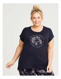 Bamboo Paisley Top In Navy -Myer Clothing Shop 963864550 3 720x928