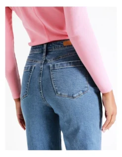 Recycled Blend Billie Straight Jean In Mid Blues -Myer Clothing Shop 964241470 4 720x928