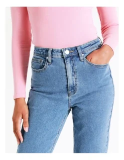 Recycled Blend Billie Straight Jean In Mid Blues -Myer Clothing Shop 964241470 7 720x928