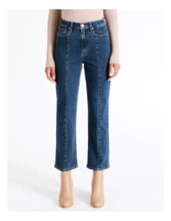 Recycled Blend Seam Detail Straight Jean In Mid Blues 9 Recycled Blend Seam Detail Straight Jean In Mid Blues -Myer Clothing Shop 964242100 3 720x928