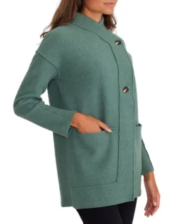 Panelled Jacket In Green -Myer Clothing Shop 964597150 3 720x928