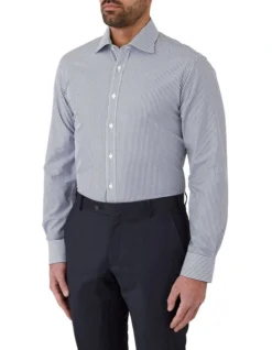 Cambridge Carlton Modern Fit Shirt In Navy -Myer Clothing Shop 964758250 964742410 3 720x928
