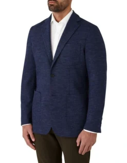Cambridge Malvern Modern Fit Sports Jacket In Blue -Myer Clothing Shop 964793170 3 720x928