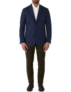 Cambridge Malvern Modern Fit Sports Jacket In Blue -Myer Clothing Shop 964793170 5 720x928
