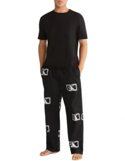 Calvin Klein 1996 Woven Cotton Sleep Pant In Black -Myer Clothing Shop 964805770 4 720x928