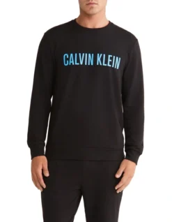 Calvin Klein Intense Power Lounge Sweatshirt In Black