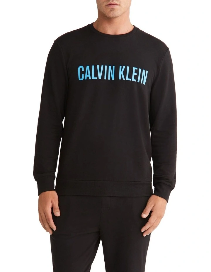 Calvin Klein Intense Power Lounge Sweatshirt In Black 1 Calvin Klein Intense Power Lounge Sweatshirt In Black