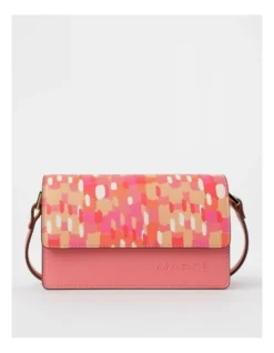 Amsterdam Snap Closure Crossbody Bag In Pink Print