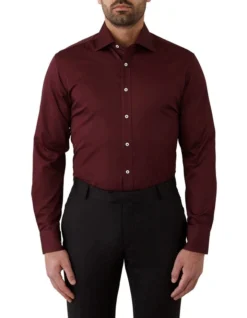 Giorgio Tailored Fit Shirt In Red