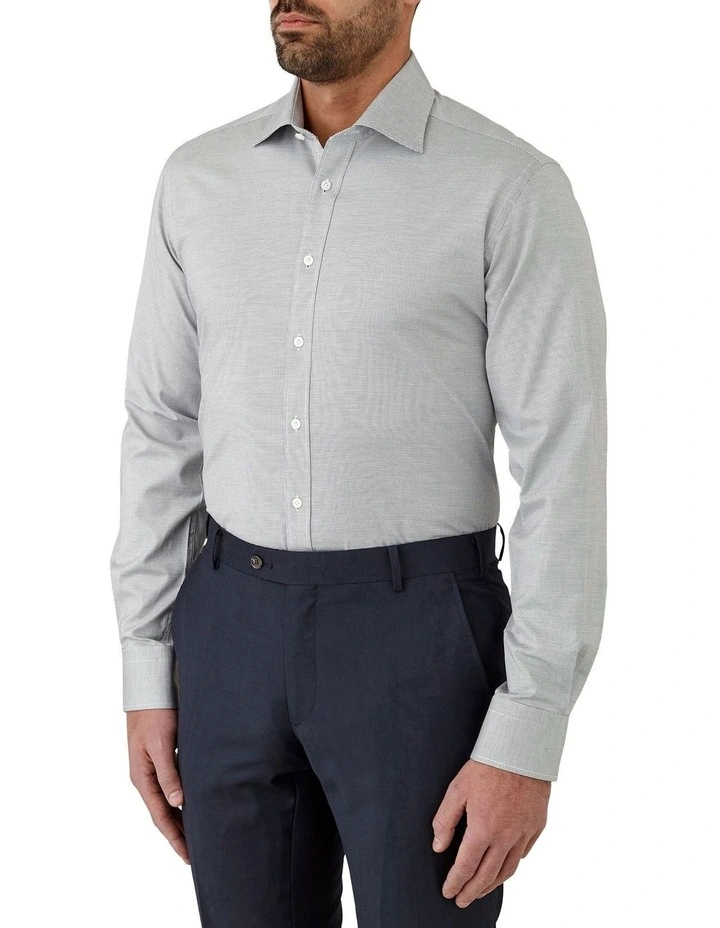 Giorgio Tailored Fit Shirt In Black/White 2 Giorgio Tailored Fit Shirt In Black/White - Image 2