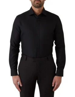 Giorgio Tailored Fit Shirt In Black