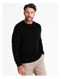 Australian Merino Crew Neck Knit In Black 8 Australian Merino Crew Neck Knit In Black -Myer Clothing Shop 965295280 4 720x928