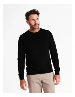 Australian Merino Crew Neck Knit In Black 9 Australian Merino Crew Neck Knit In Black -Myer Clothing Shop 965295280 5 720x928