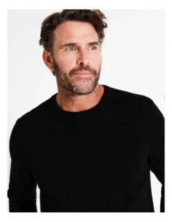 Australian Merino Crew Neck Knit In Black 11 Australian Merino Crew Neck Knit In Black -Myer Clothing Shop 965295280 7 720x928