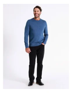Australian Merino Crew Neck Knit In Blue 9 Australian Merino Crew Neck Knit In Blue -Myer Clothing Shop 965295370 3 720x928