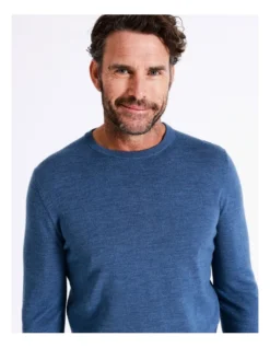 Australian Merino Crew Neck Knit In Blue 13 Australian Merino Crew Neck Knit In Blue -Myer Clothing Shop 965295370 7 720x928