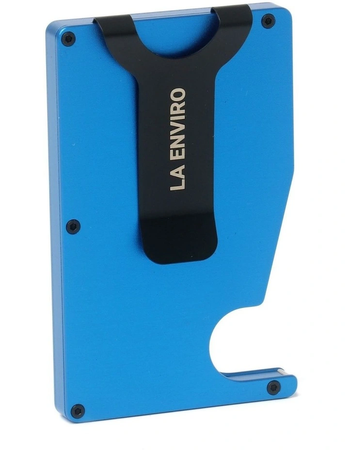 Huntly Metal Airtag Wallet In Blue 2 Huntly Metal Airtag Wallet In Blue - Image 2