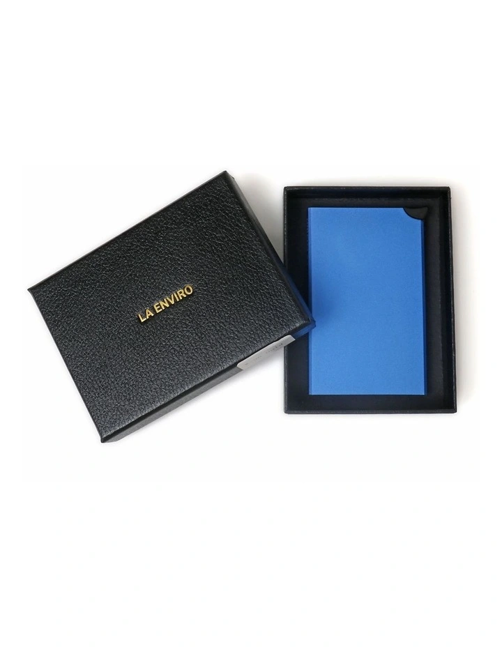 Hervey Minimalist Unisex Card Holder In Blue 5 Hervey Minimalist Unisex Card Holder In Blue - Image 5