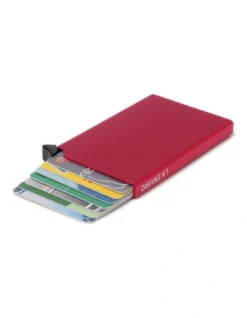 Hervey Minimalist Unisex Card Holder In Red -Myer Clothing Shop 965353150 3 720x928