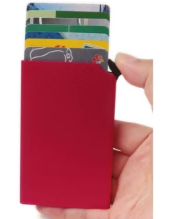 Hervey Minimalist Unisex Card Holder In Red -Myer Clothing Shop 965353150 4 720x928