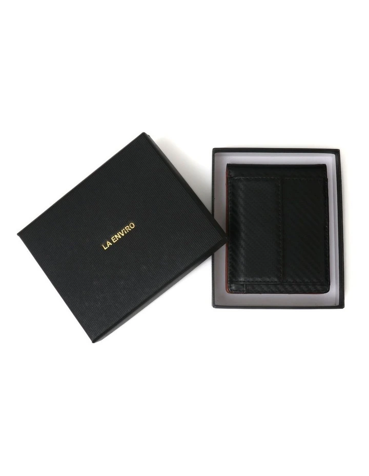 Yamba Vegan Minimalist Slim Bifold Front Pocket Wallet In Black/Tan 6 Yamba Vegan Minimalist Slim Bifold Front Pocket Wallet In Black/Tan - Image 6