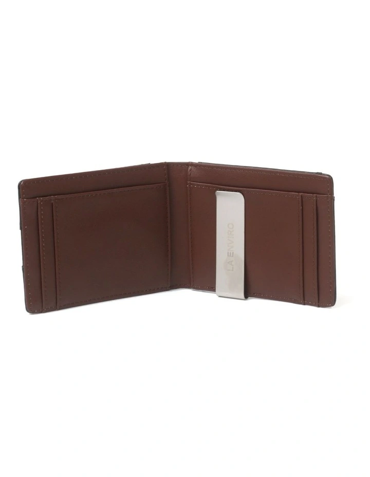 Yamba Vegan Minimalist Slim Bifold Front Pocket Wallet In Black/Brown 3 Yamba Vegan Minimalist Slim Bifold Front Pocket Wallet In Black/Brown - Image 3