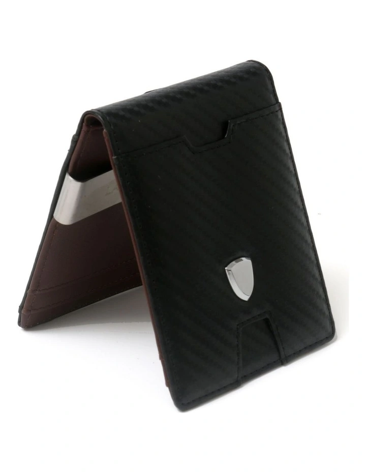 Yamba Vegan Minimalist Slim Bifold Front Pocket Wallet In Black/Brown 5 Yamba Vegan Minimalist Slim Bifold Front Pocket Wallet In Black/Brown - Image 5