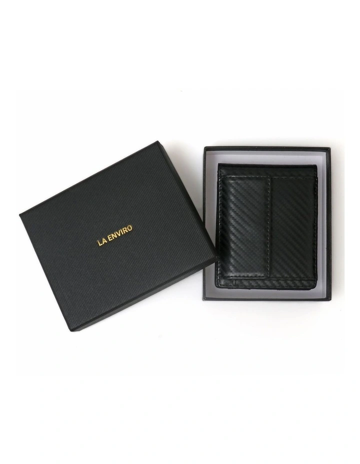 Yamba Vegan Minimalist Slim Bifold Front Pocket Wallet In Black/Brown 6 Yamba Vegan Minimalist Slim Bifold Front Pocket Wallet In Black/Brown - Image 6