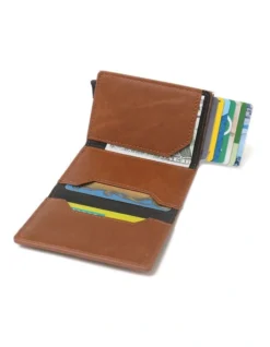 Leura Minimalist Unisex Vegan Leather Coin Pocket Wallet In Tan -Myer Clothing Shop 965353600 5 720x928