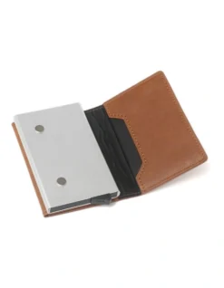 Leura Minimalist Unisex Vegan Leather Coin Pocket Wallet In Tan -Myer Clothing Shop 965353600 6 720x928