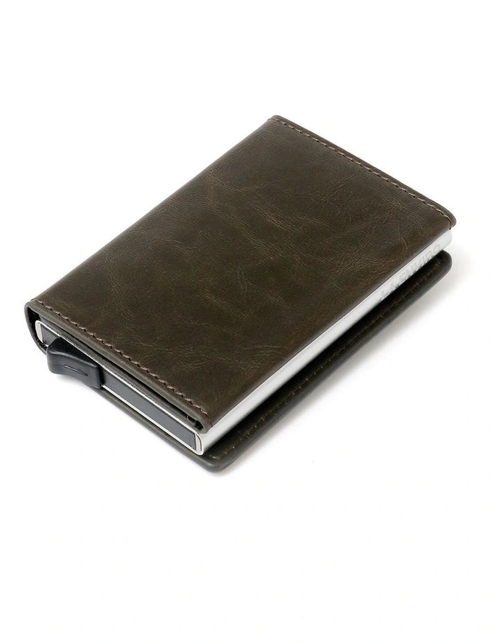 Leura Minimalist Unisex Vegan Leather Coin Pocket Wallet In Olive 1 Leura Minimalist Unisex Vegan Leather Coin Pocket Wallet In Olive