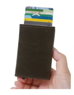 Leura Minimalist Unisex Vegan Leather Coin Pocket Wallet In Olive 9 Leura Minimalist Unisex Vegan Leather Coin Pocket Wallet In Olive -Myer Clothing Shop 965353690 3 720x928