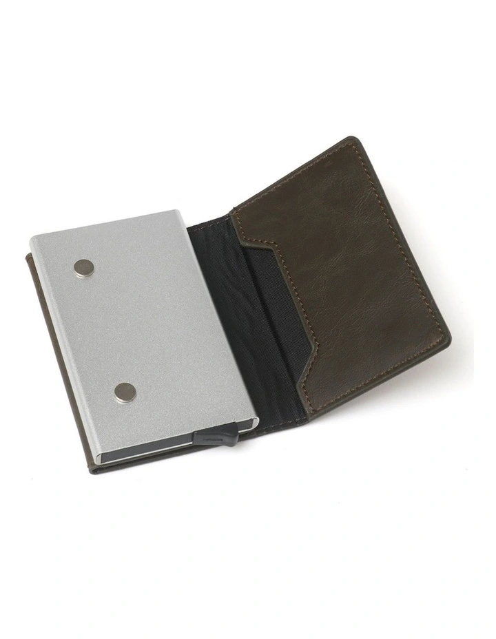 Leura Minimalist Unisex Vegan Leather Coin Pocket Wallet In Olive 6 Leura Minimalist Unisex Vegan Leather Coin Pocket Wallet In Olive - Image 6