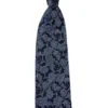 Cambridge Graphic Floral Silk Tie In Blue