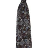 Cambridge Wallflowers Silk Tie In Chocolate