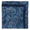 Cambridge Paisley Silk Pocket Square In Blue