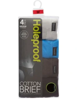 Cotton Interlock Rib Briefs 4-Pack In Multi