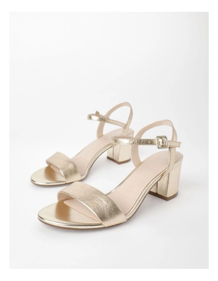 Basque Roma Leather Sandal In Gold 2 Basque Roma Leather Sandal In Gold - Image 2